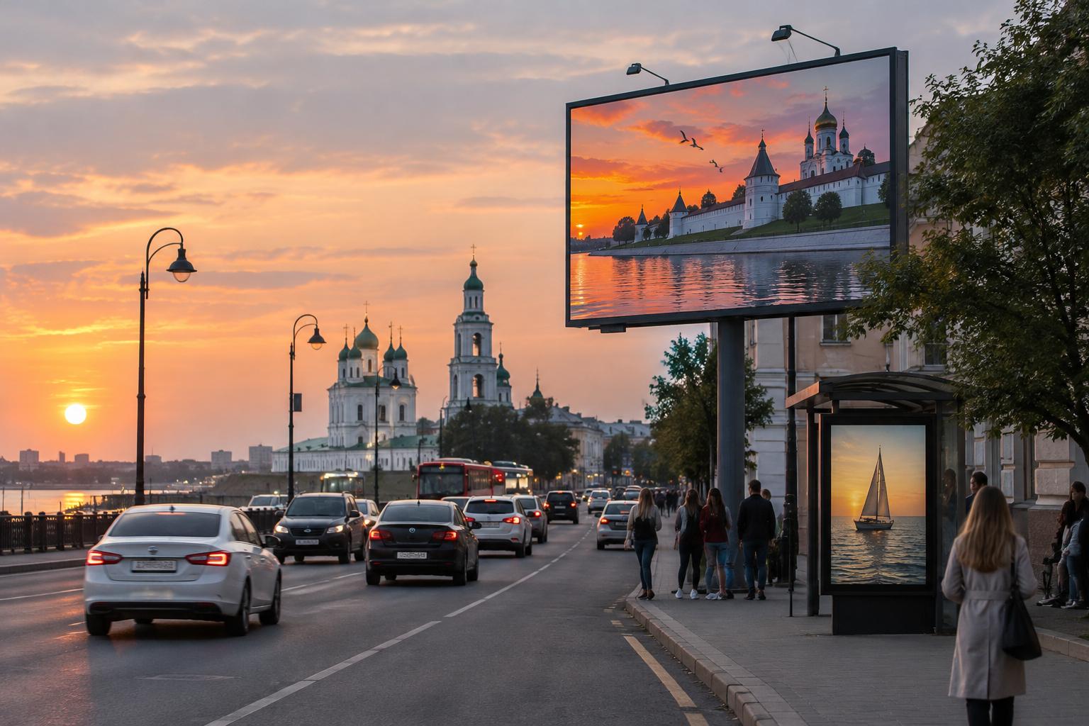 Наружная реклама в Астрахани: форматы, локации и стоимость размещения